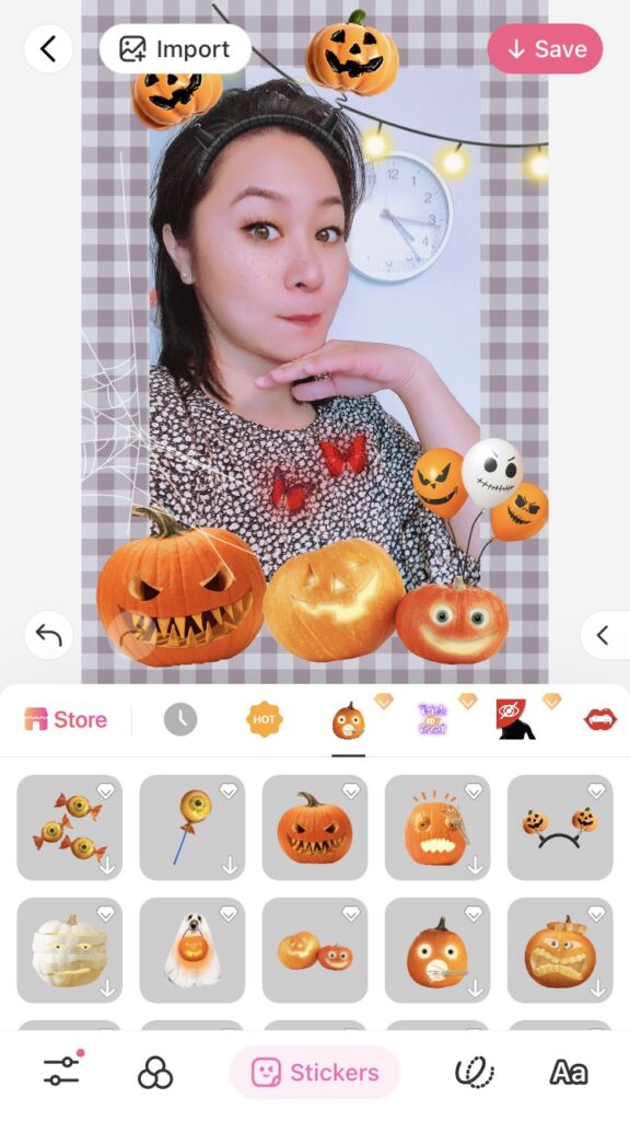 BeautyPlus halloween sticker pumpkin