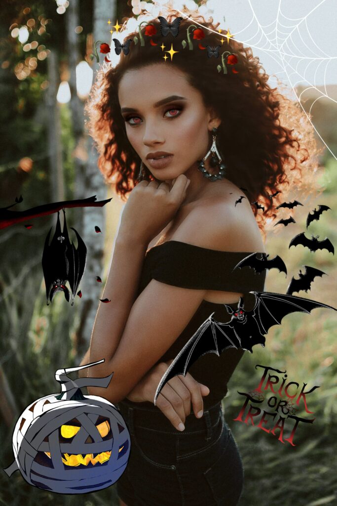 halloween stickers from BeautyPlus tutorial