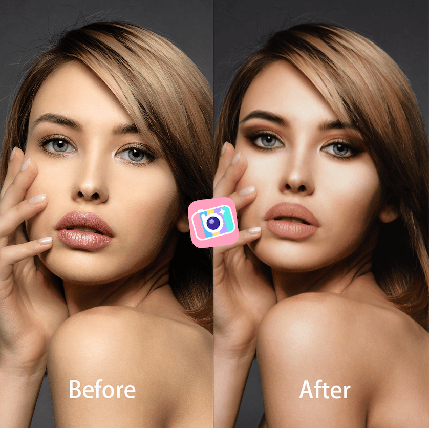 makeup before and after by beautyplus