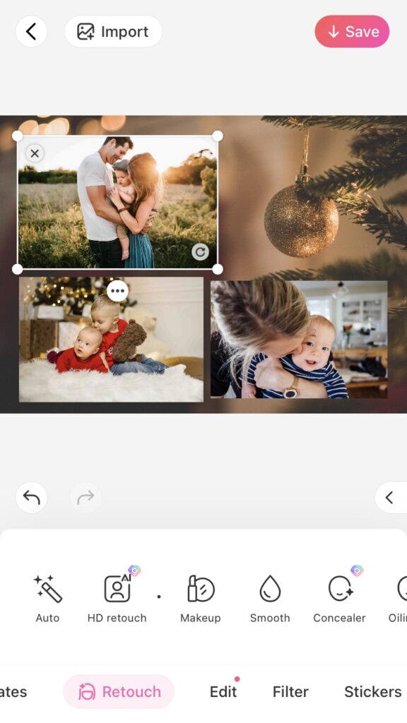 Christmas card tutorial from BeautyPlus