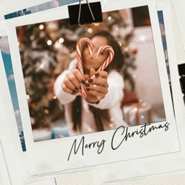 Christmas family photo frame from BeautyPlus