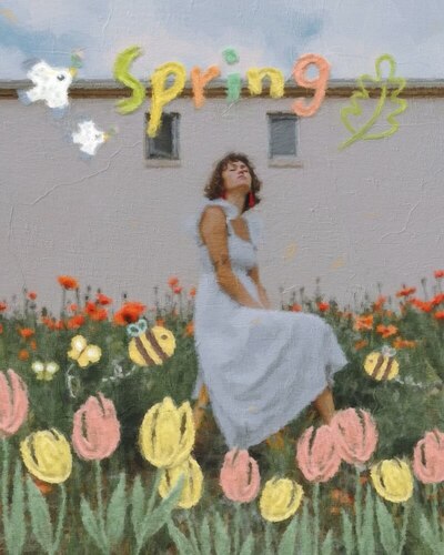 Spring aesthetic photos editing using BeautyPlus