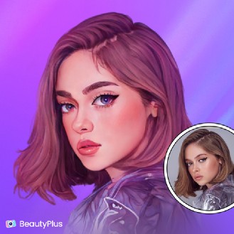 cartoon to photos using BeautyPlus