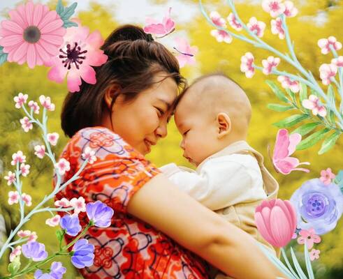 mother's day editing with BeautyPlus