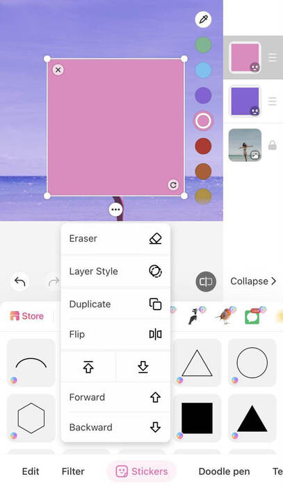 trendy purple aesthetic with BeautyPlus