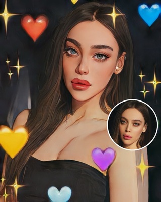 cartoon filter from BeautyPlus to turn photos into cartoon effect