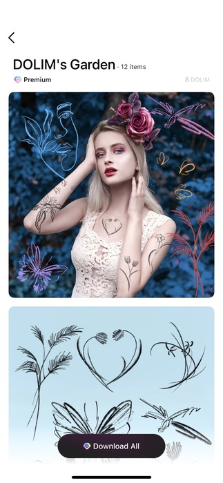 tattoo stickers from BeautyPlus app1