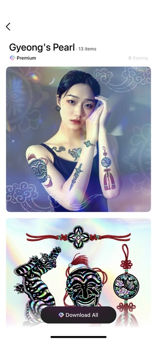 tattoo stickers from BeautyPlus app1