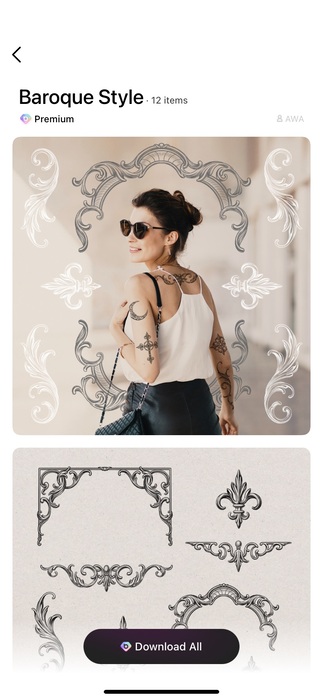 tattoo stickers from BeautyPlus app1