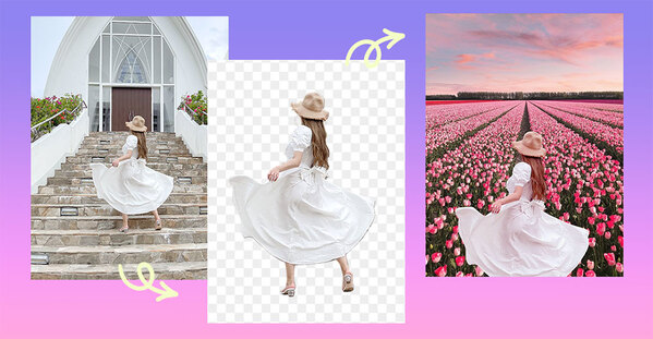 写真の背景をワンタップで消す方法