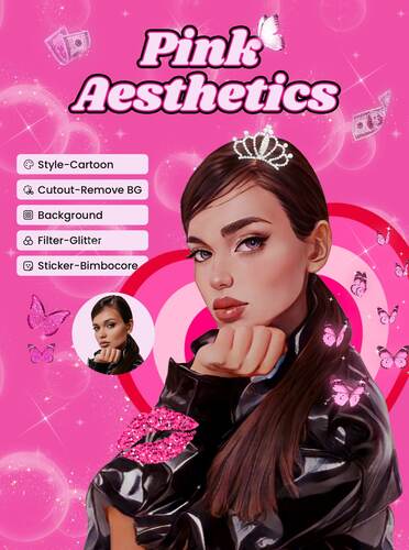 pink aesthetic editing with BeautyPlus