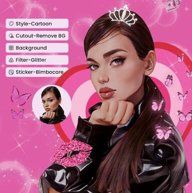 pink aesthetic editing with BeautyPlus