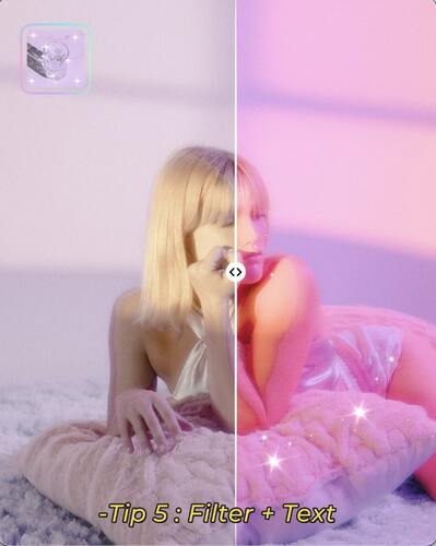 Pink Letters + Glitter in BeautyPlus