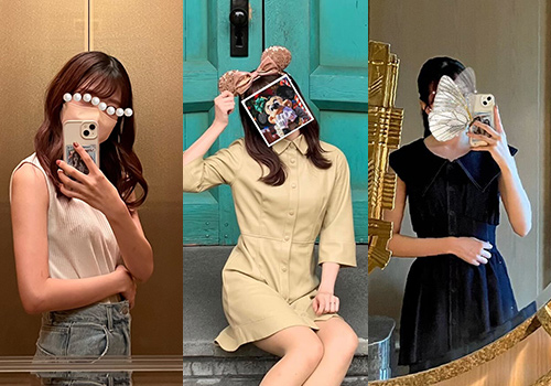 ブラシで目元を隠す BeautyPlus