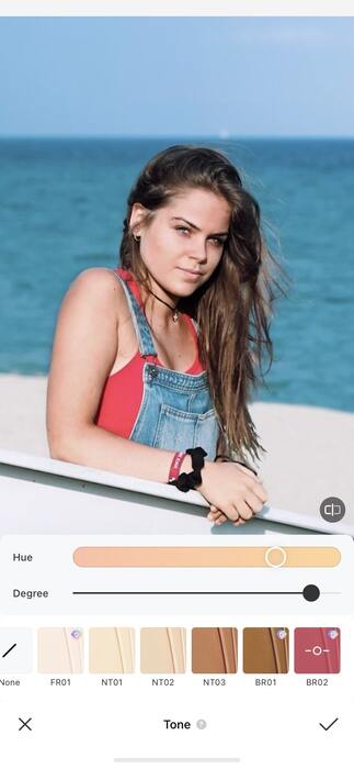 ปรับรูปร่างใหม่ในภาพถ่ายโดยใช้ BeautyPlus