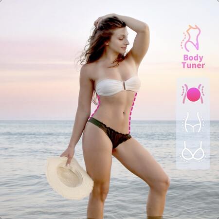 ปรับรูปร่างใหม่ในภาพถ่ายโดยใช้ BeautyPlus