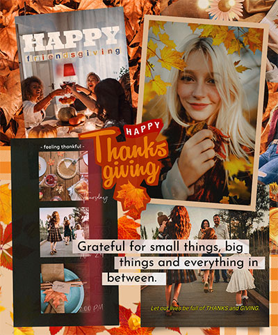 thanksgivings aesthetic edits using BeautyPlus
