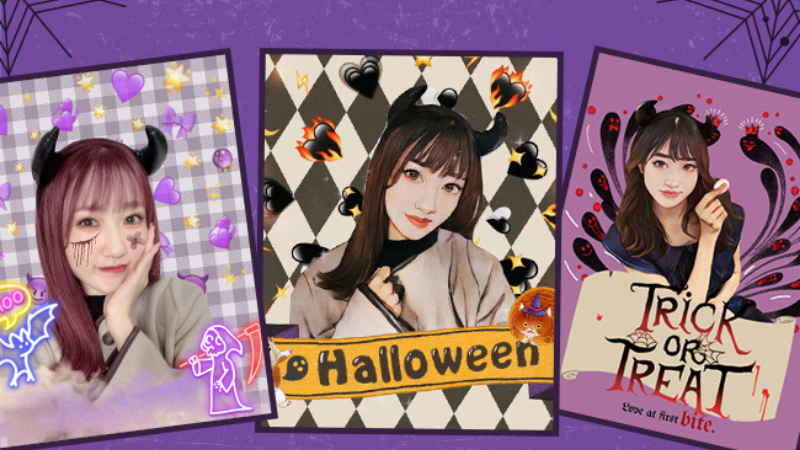 ハロウィンフォトの加工方法