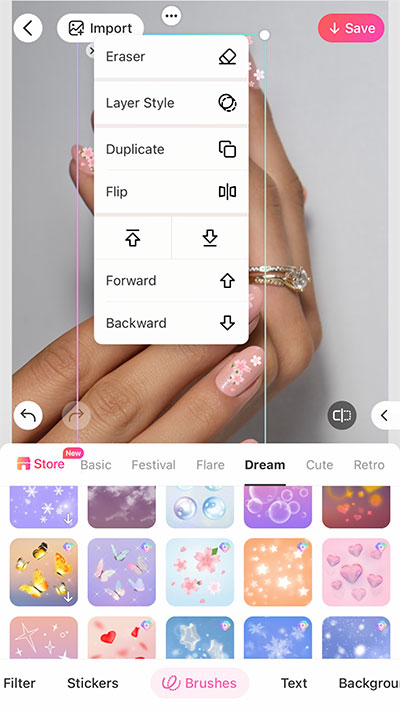 Aesthetic nail design photo & edit ideas