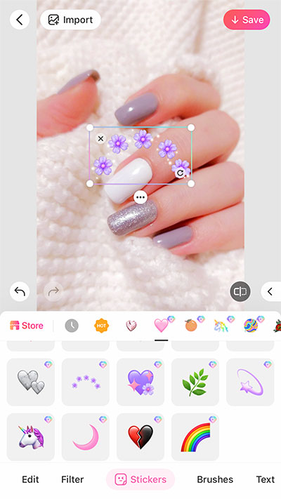 Aesthetic nail design photo & edit ideas