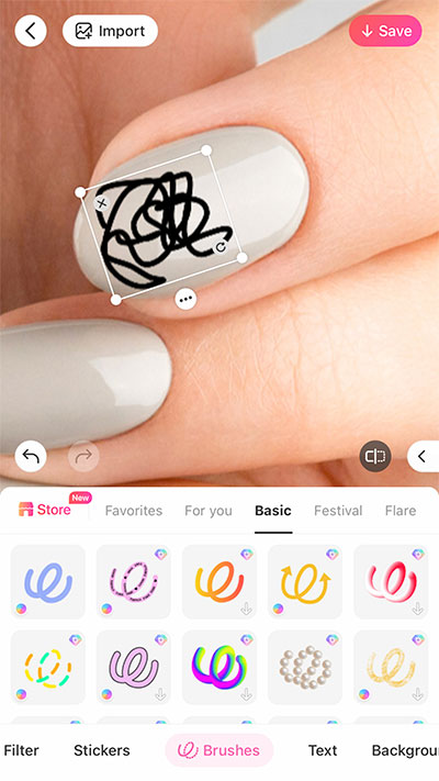 Aesthetic nail design photo & edit ideas