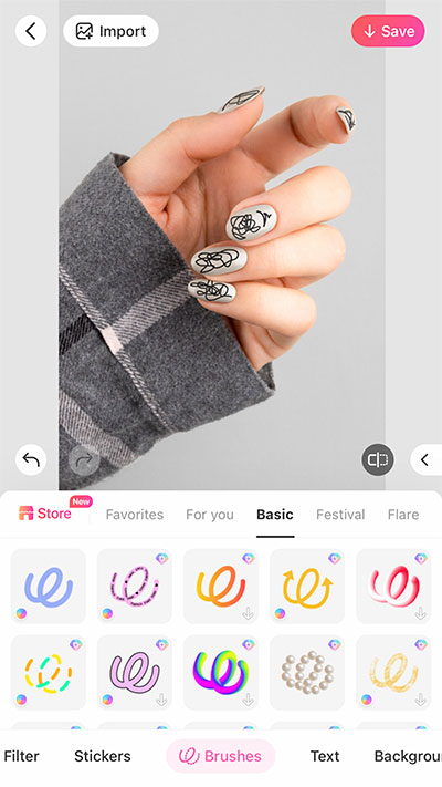 Aesthetic nail design photo & edit ideas