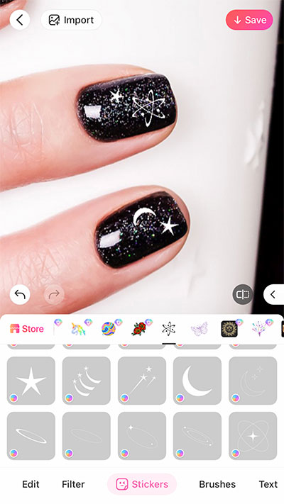 Aesthetic nail design photo & edit ideas