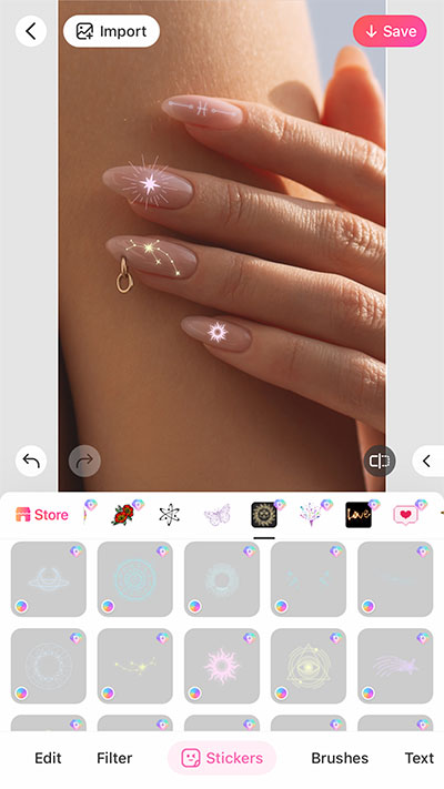 Aesthetic nail design photo & edit ideas