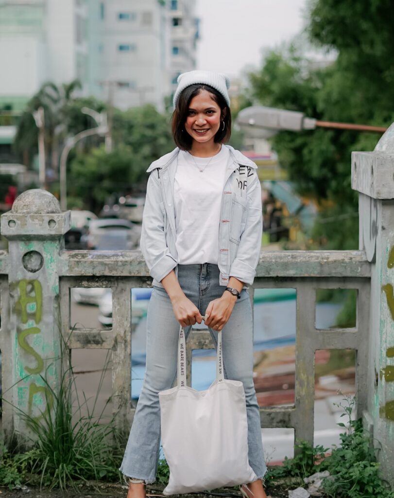 woman smiling into the camera