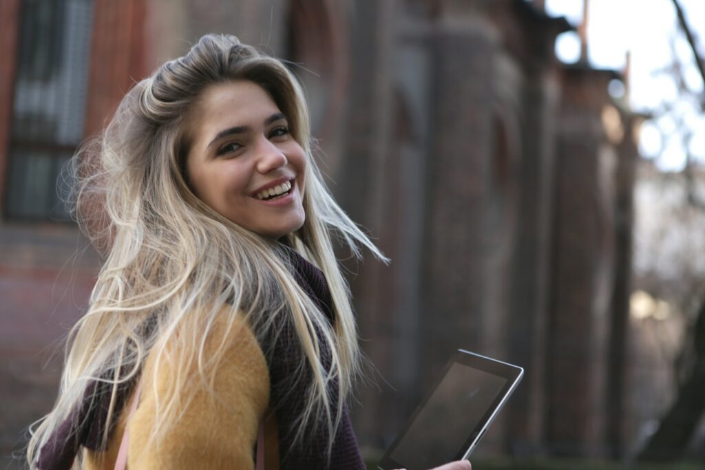 Smiling young woman