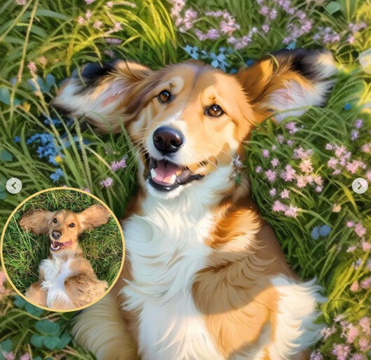 AI pet portrait