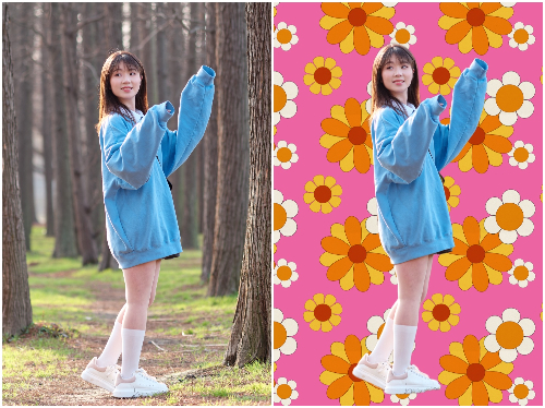 『BeautyPlus』の背景透過の比較画像②