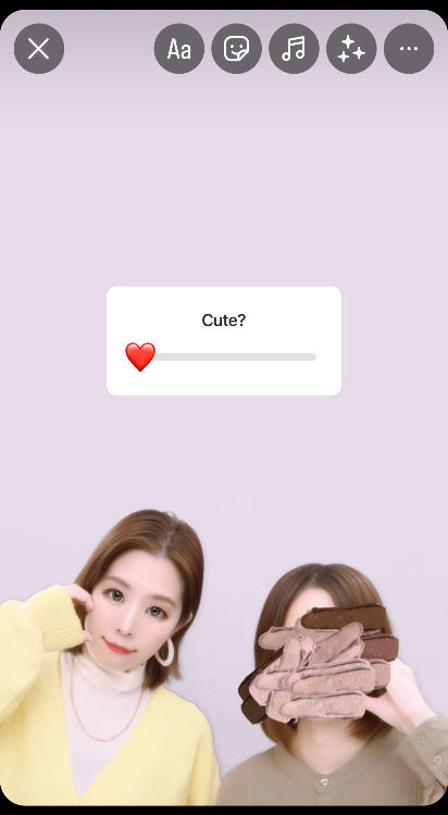 インスタストーリーの「絵文字スライダー」機能を使う