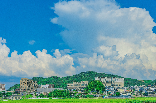 ジブリみたいな田舎の風景写真