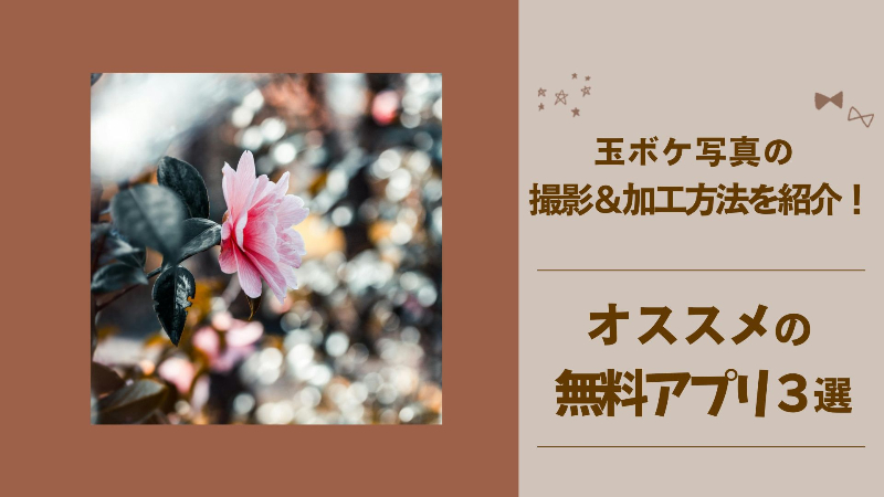 【誰でもできる】写真の魅力がアップする玉ボケとは？スマホでの撮影方法やおすすめの加工アプリを紹介
