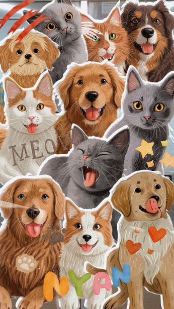無料で犬や猫に使えるぺット加工アプリ