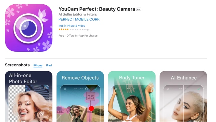 YouCam Perfect 앱