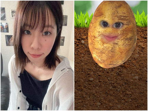 自分の顔が野菜と合体する変顔加工