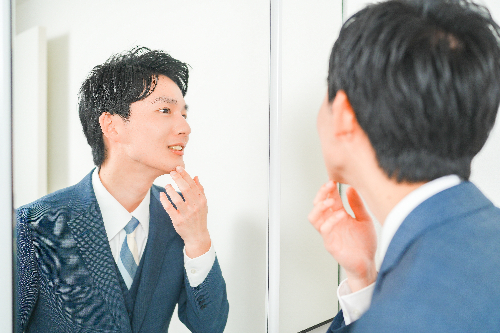 肌補正をする