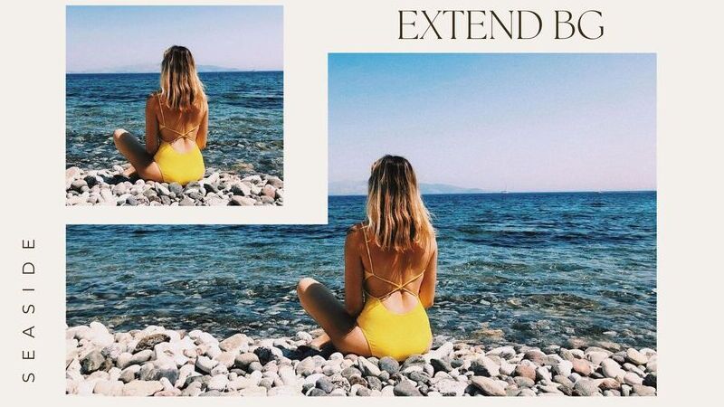 extend background on photoshop - cover photo