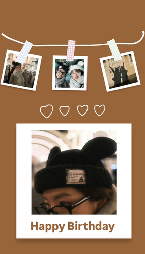 写真を並べてコラージュに