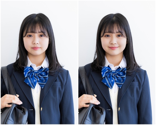 「笑顔」を使った加工例
