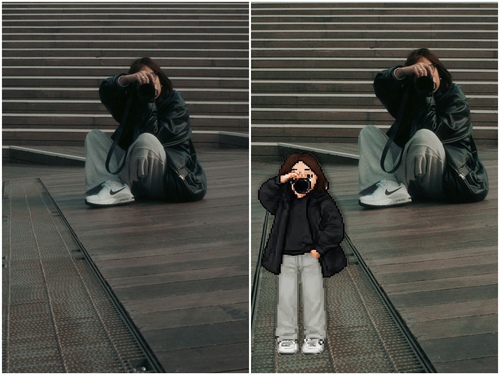 OOTD（Outfit Of The Day）のドット絵加工