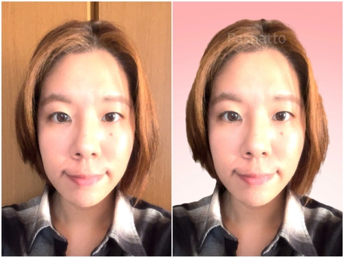 明るさやコントラストの調整はできるが肌補正は無い