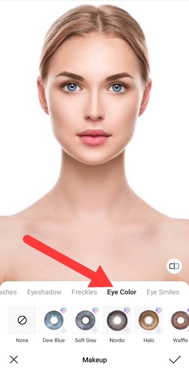 beautyplus ai replacer-Eye color