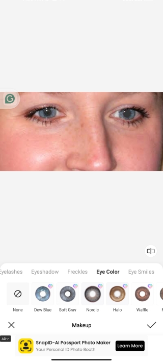 Select the eye color
