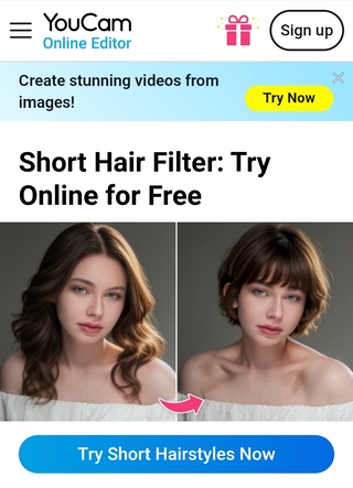 Short haircuts-Perfectcorp