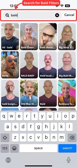 Snapchat bald filter - 05