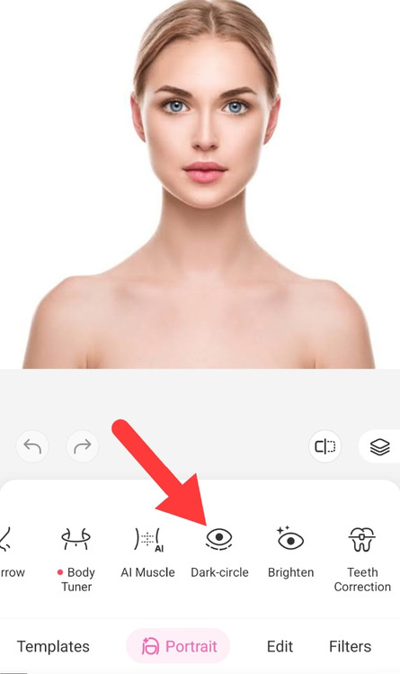 beauty plus ai replacer-dark circle