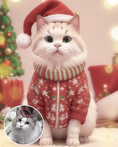 ペット加工アプリ-pet portrait app-christmas